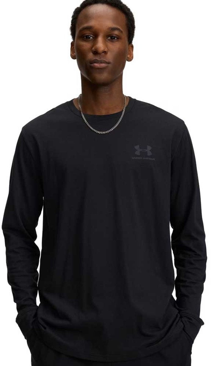Under Armour UA Sportstyle Left Chest Ls-blk Chemise de sport pour homme - noir - gris pitch