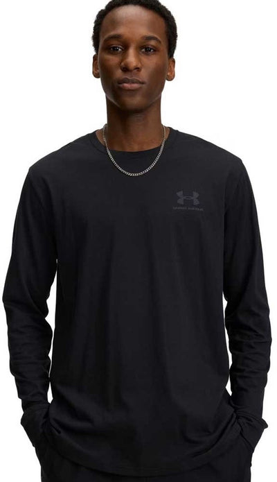 Under Armour UA Sportstyle Left Chest Ls-blk Chemise de sport pour homme - noir - gris pitch