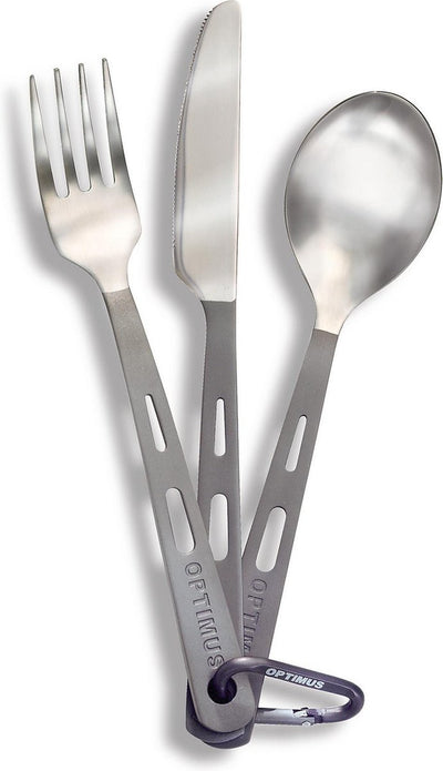 Optimus en optimus Titanium Ménagère 3 pièces - Couverts de Camping - Titane