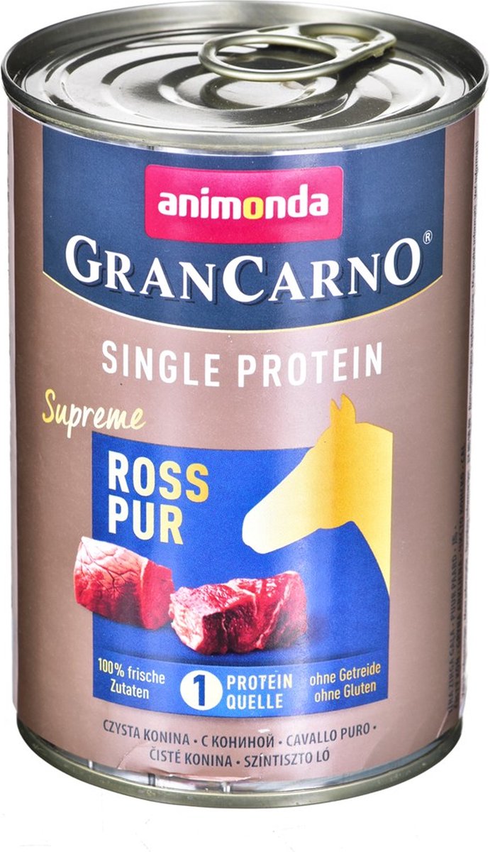 Animonda grancarno saveur monoprotéique : viande de cheval - boîte 400g