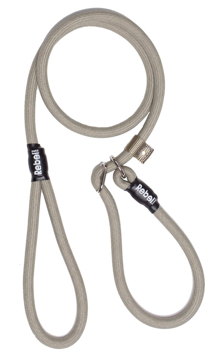 Laisse pour chien Rebel petz - laisse de dressage - taupe - l - 12mm x 140cm