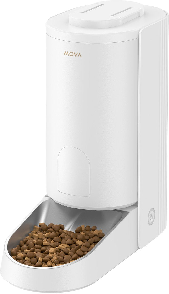 Mova pf10 pro – mangeoire automatique pour chats et petits chiens – gamelle de nourriture 3,4 l avec contrôle par application – système anti-colmatage de la balance