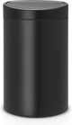 Poubelle Brabantia Touch Bin - 40 litres - noir mat