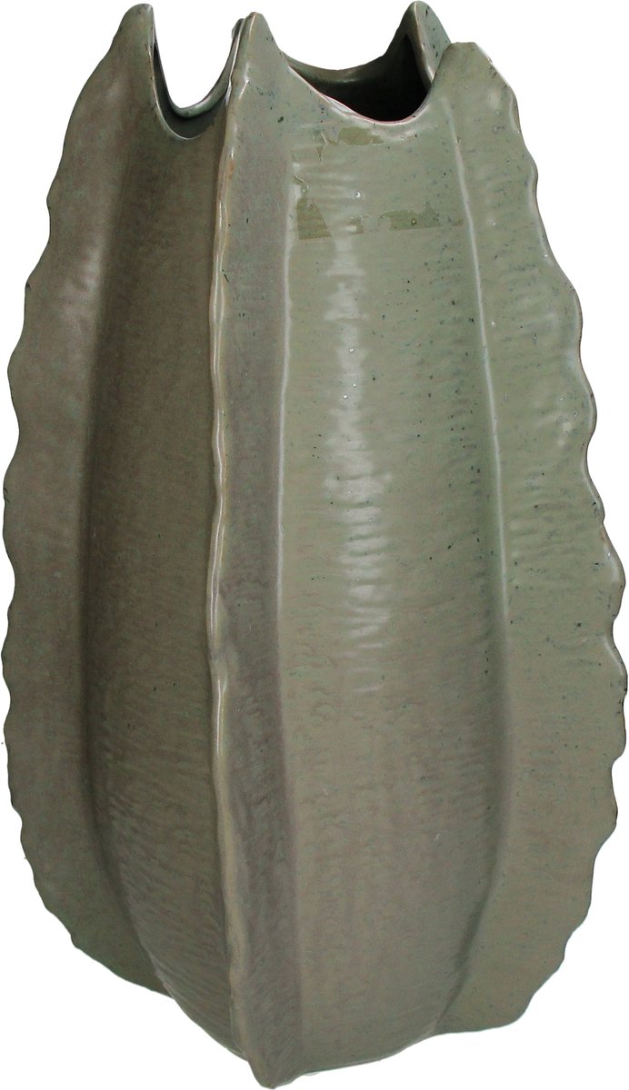 Vase collection Hd faïence vert 31x31x53cm