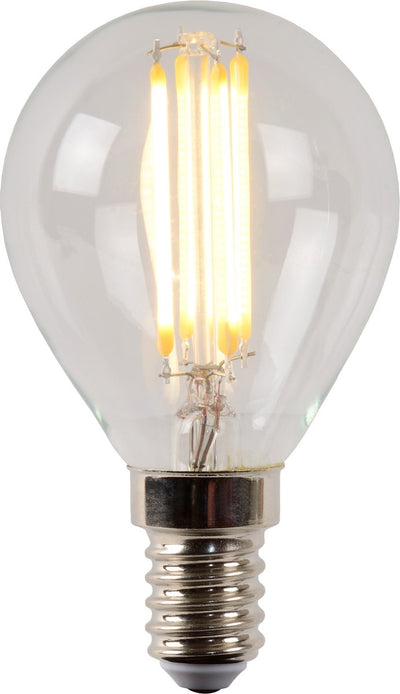 Lucide p45 - lampe à filament - ø 4,5 cm - LED dimmable - E14 - 1x4W 2700K - transparent