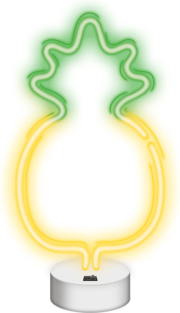 Forever light néon led sur pied ananas jaune vert nne05 figurine de décoration lumineuse