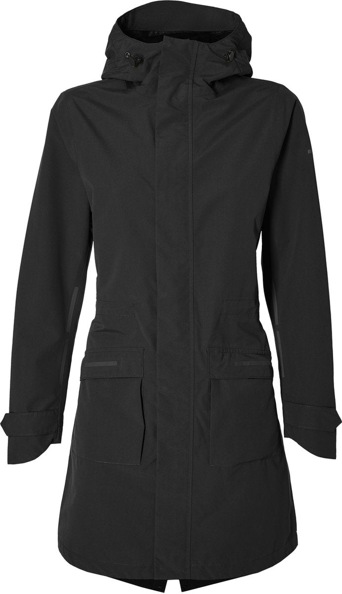 Parka de pluie Basil mosse dames noir de jais xl