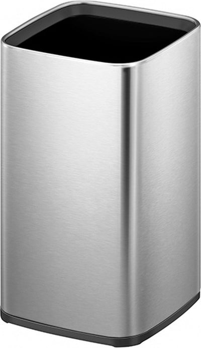 Eko - poubelle laguna ouverte 12 litres - plastique inox - acier inoxydable mat - poubelle