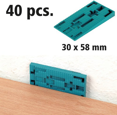 Cales d'écartement Wolfcraft | en plastique | 40 pièces - 6930000