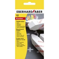 Craie pour tableau noir faber-castell eberhard faber colori blanc 12 pièces
