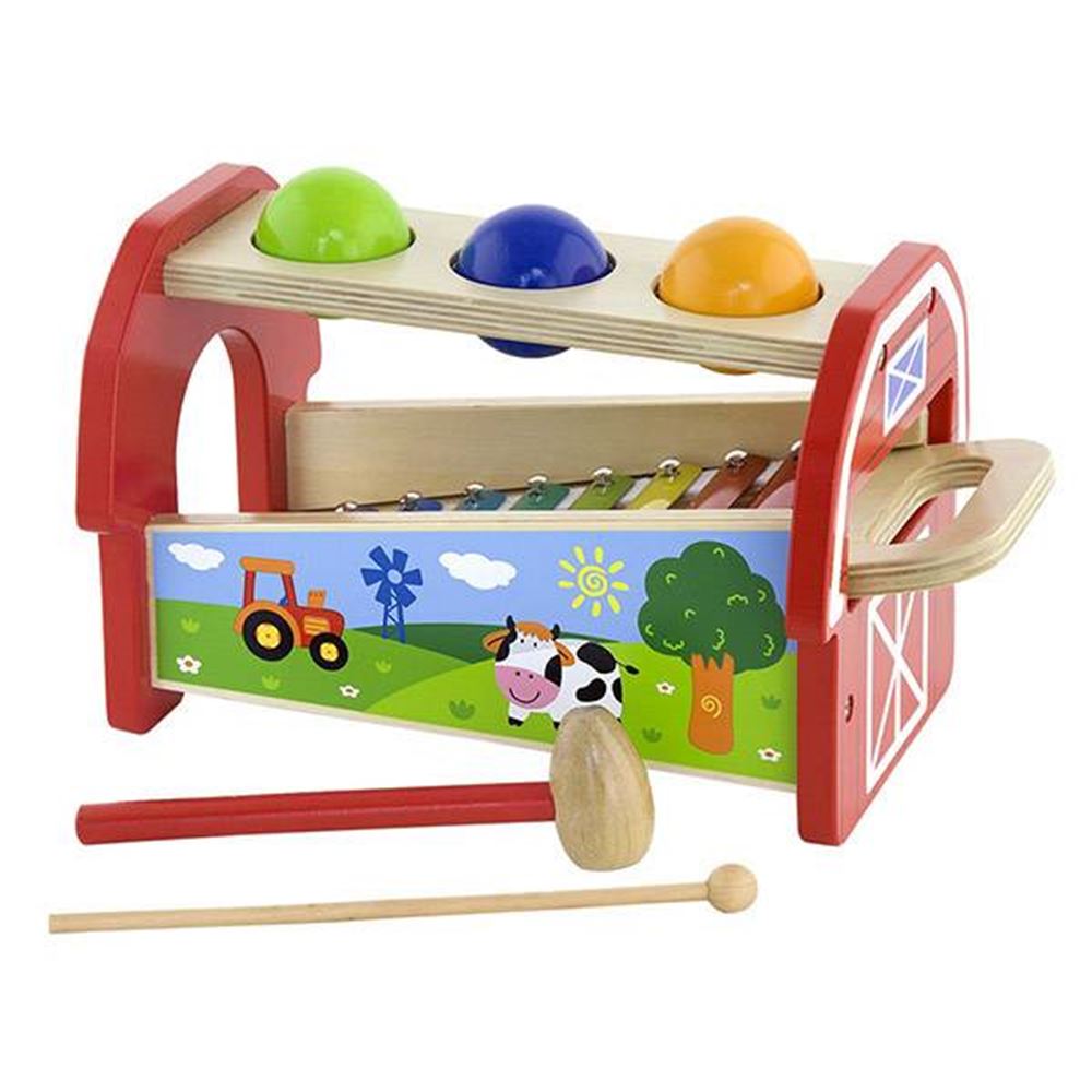 Banc à balles avec 3 balles et xylophone. +18