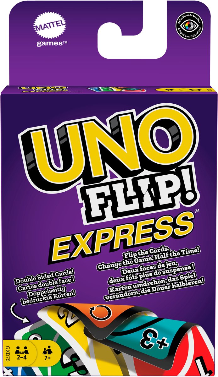 Mattel games uno flip - cartes double face - changez le jeu - cartes double face - mattel