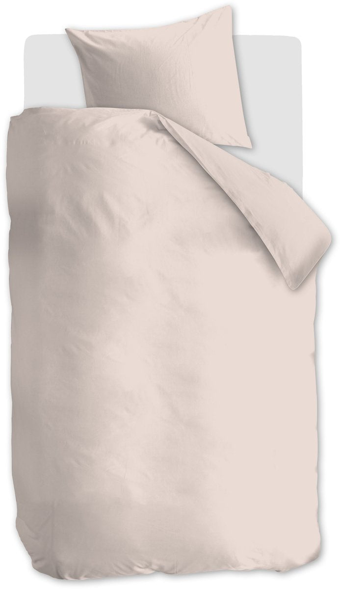 Housse de couette Ambiante coton uni - simple - 140 x 200 220 cm - rose clair
