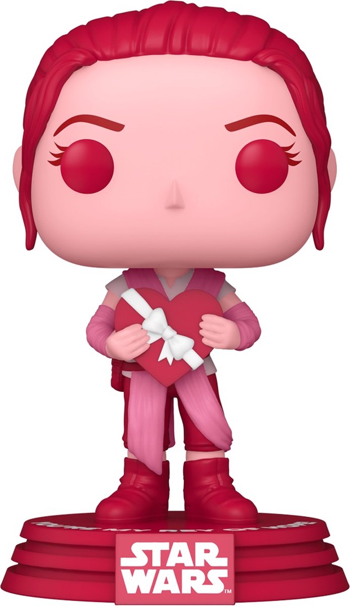 Figurine à collectionner Funko Star Wars Saint Valentin Pop ! star wars rey 9 cm rose