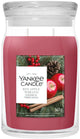 Bougie Yankee - bougie parfumée en grand pot couronne de pomme rouge - 90 heures de combustion - deux mèches