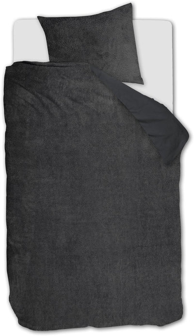 Housse de couette peluche peluche Ambiante - simple - 140x200 220 - anthracite