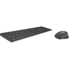 Rapoo 9800m Multim sans fil. Blade combo set en taille pleine taille Qwert gris foncé