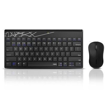 Rapoo Wireless Combo Set toonboard and Mouse Multi-Mode 8000m Black Qwerty Us