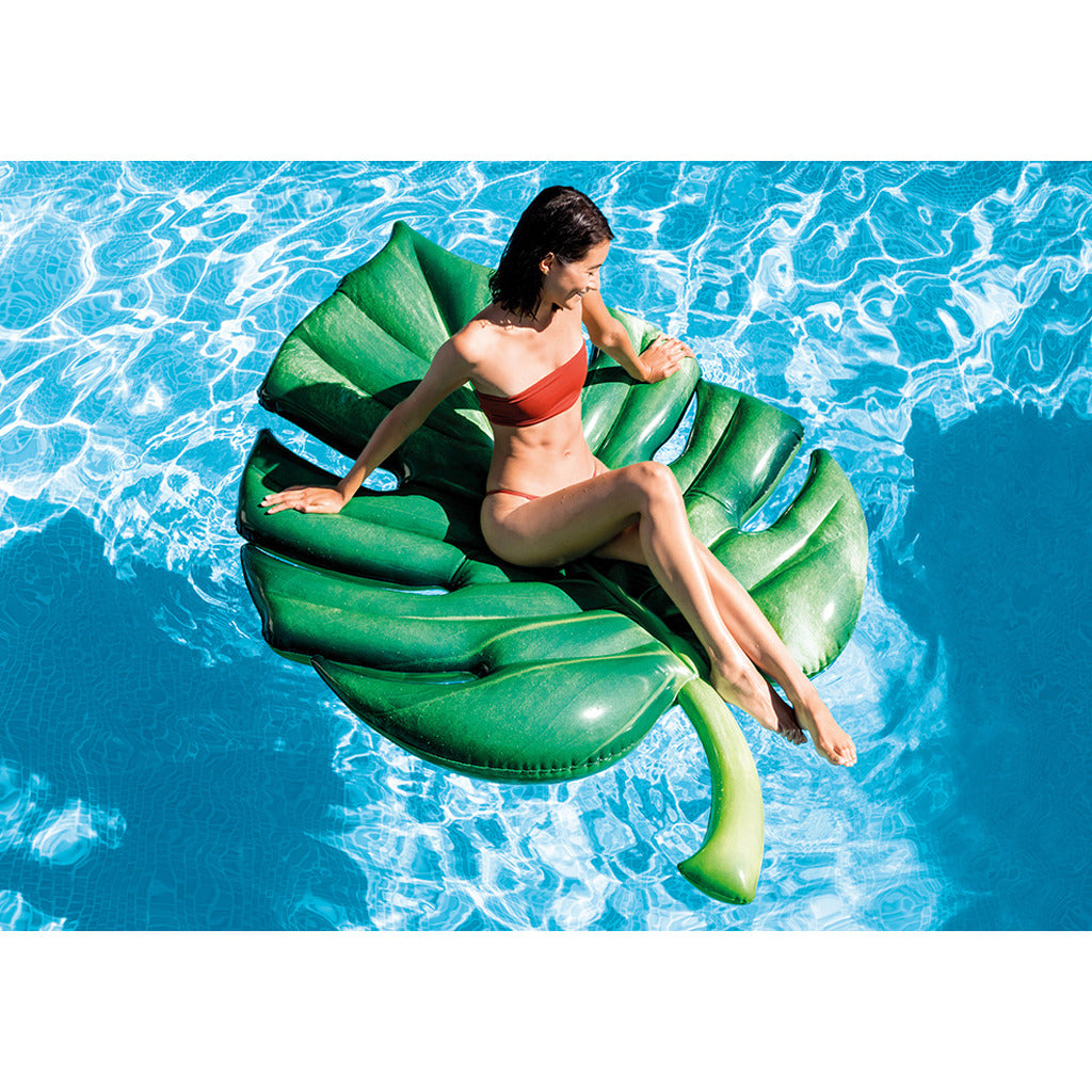 Intex 58782eu matelas pneumatique gonflable en feuille de palmier 213x142 cm