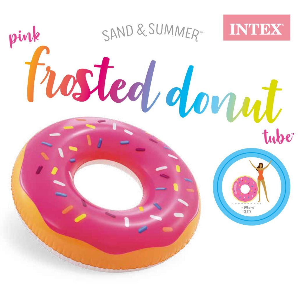 Groupe de natation de beignet rose Intex