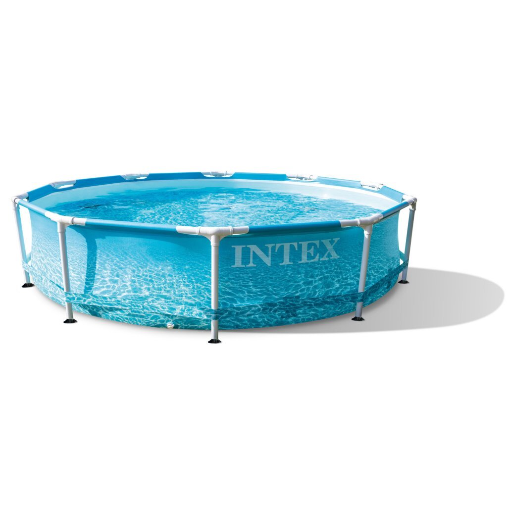 Intex 28208gn piscine bord de mer structure métallique + pompe à filtre 305x76 cm bleu