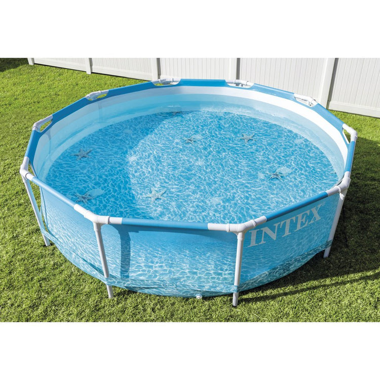 Intex 28208gn piscine bord de mer structure métallique + pompe à filtre 305x76 cm bleu