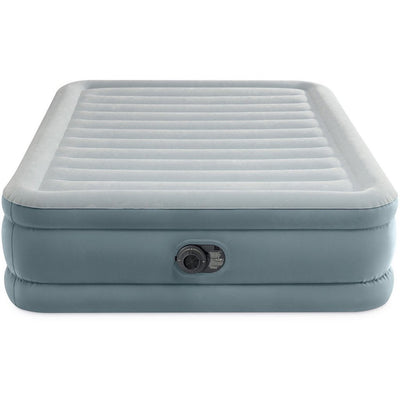 Intex 64824nd queen Trend matelas pneumatique 2 personnes confort premium 203x152x46 cm + pompe intégrée gris
