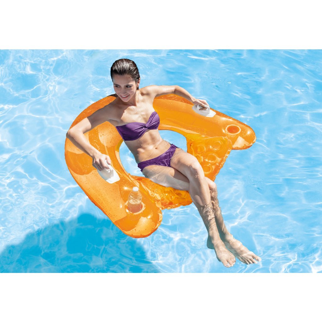 Chaise de siège flottante gonflable intex rose