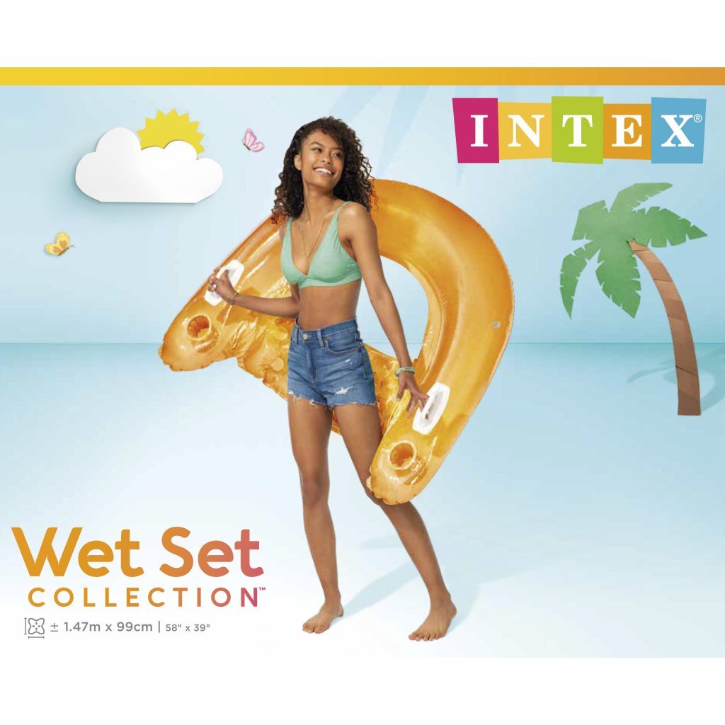 Chaise de siège flottante gonflable intex rose