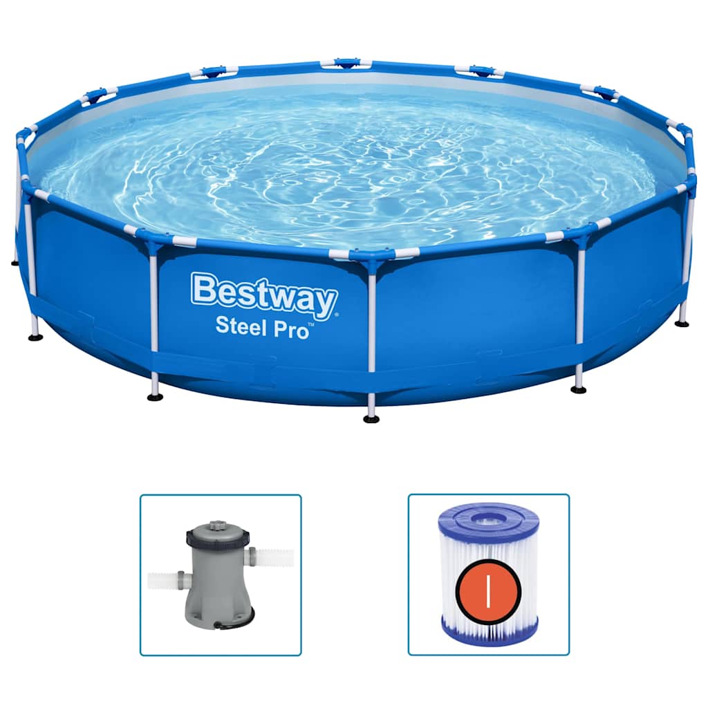 Bestway Pool Pool Steel Pro a placé environ 366