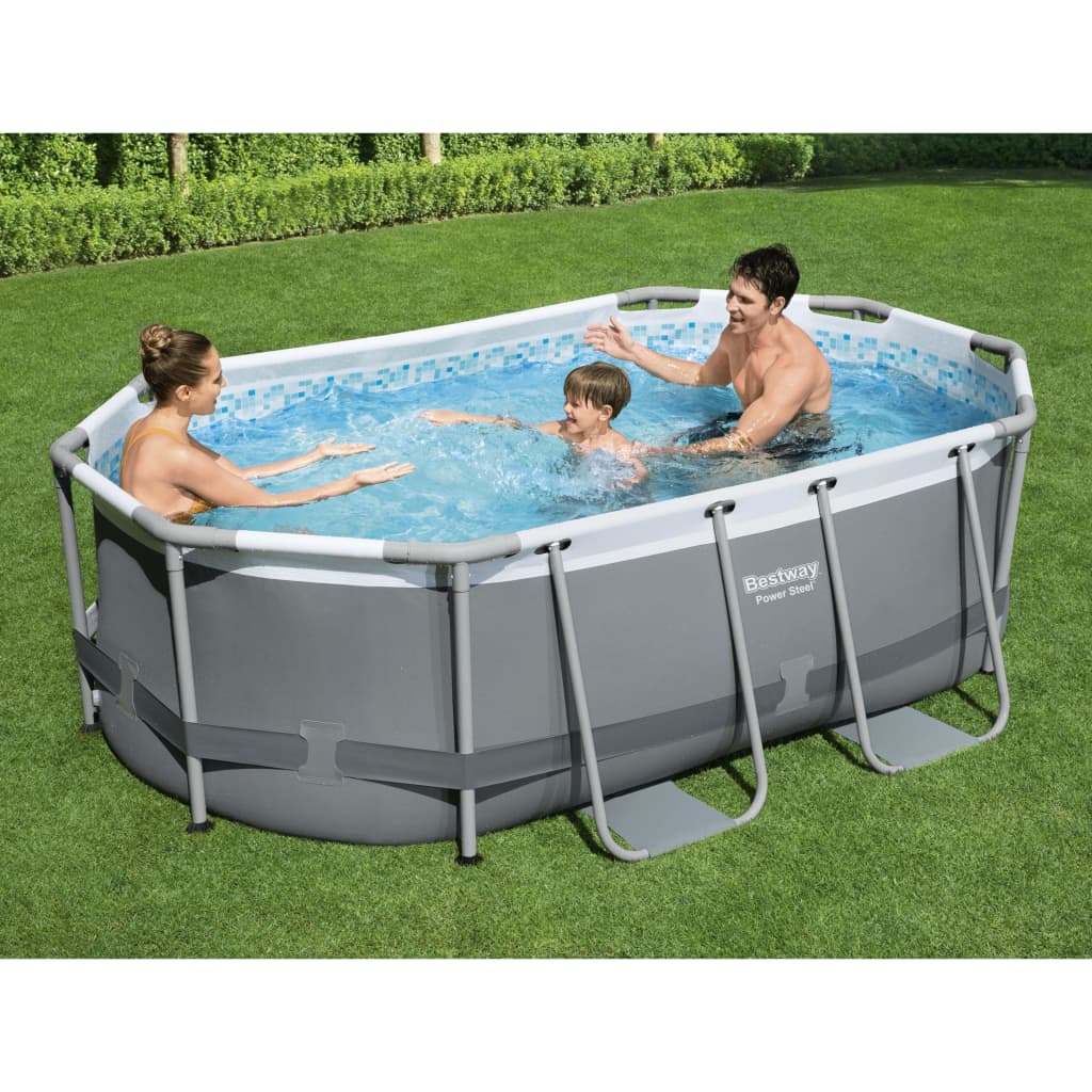 Piscine Bestway au-dessus du sol acier ovale 305x200x84 cm