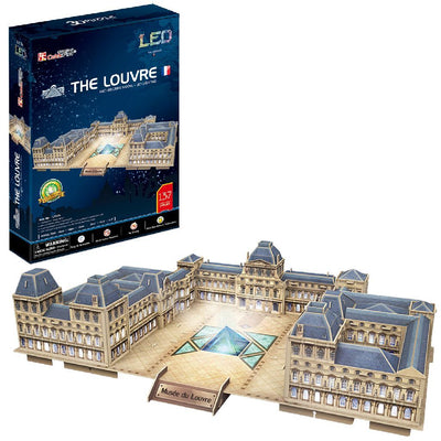 Puzzle 3d Fun Cubic de Louvre avec un éclairage LED