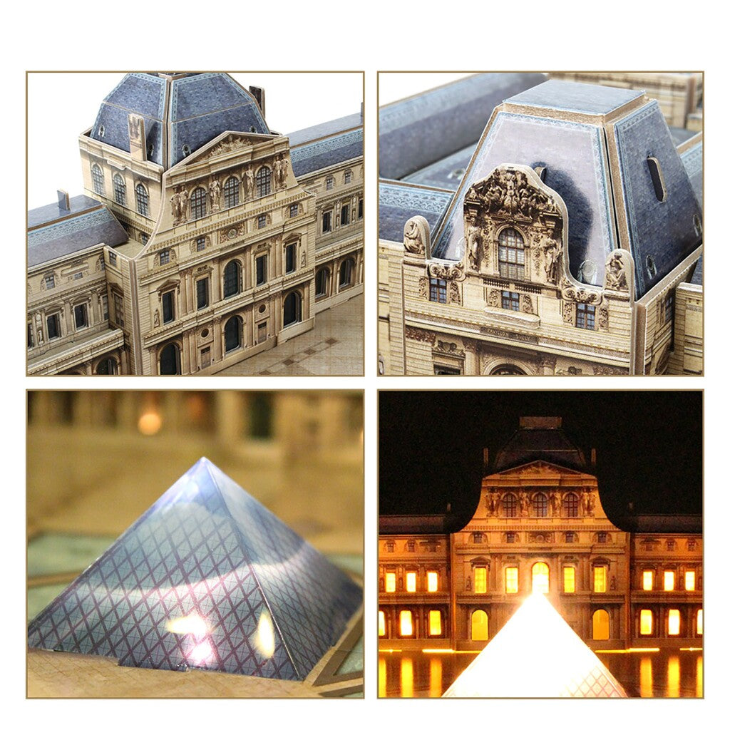 Puzzle 3d Fun Cubic de Louvre avec un éclairage LED