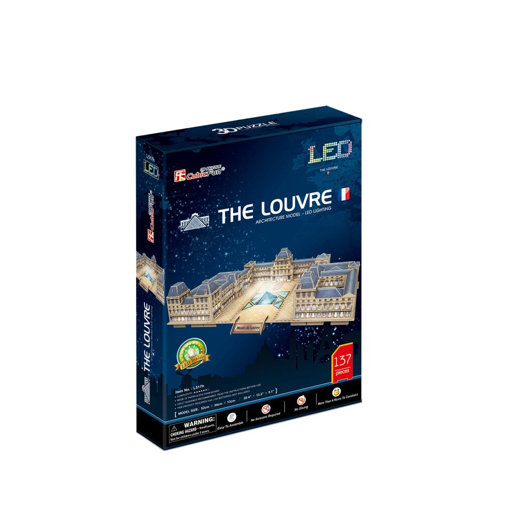 Puzzle 3d Fun Cubic de Louvre avec un éclairage LED