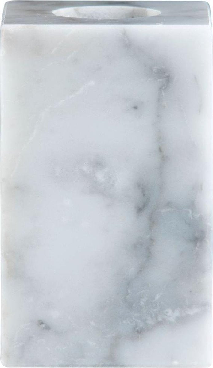 Ted Sparks - bougeoir de table en marbre - moyen - blanc