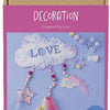Creativ company hobby set décoration, nuage, lune, étoile, couleurs pailletées, couleurs pastel, 1 boîte
