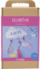 Creativ company hobby set décoration, nuage, lune, étoile, couleurs pailletées, couleurs pastel, 1 boîte