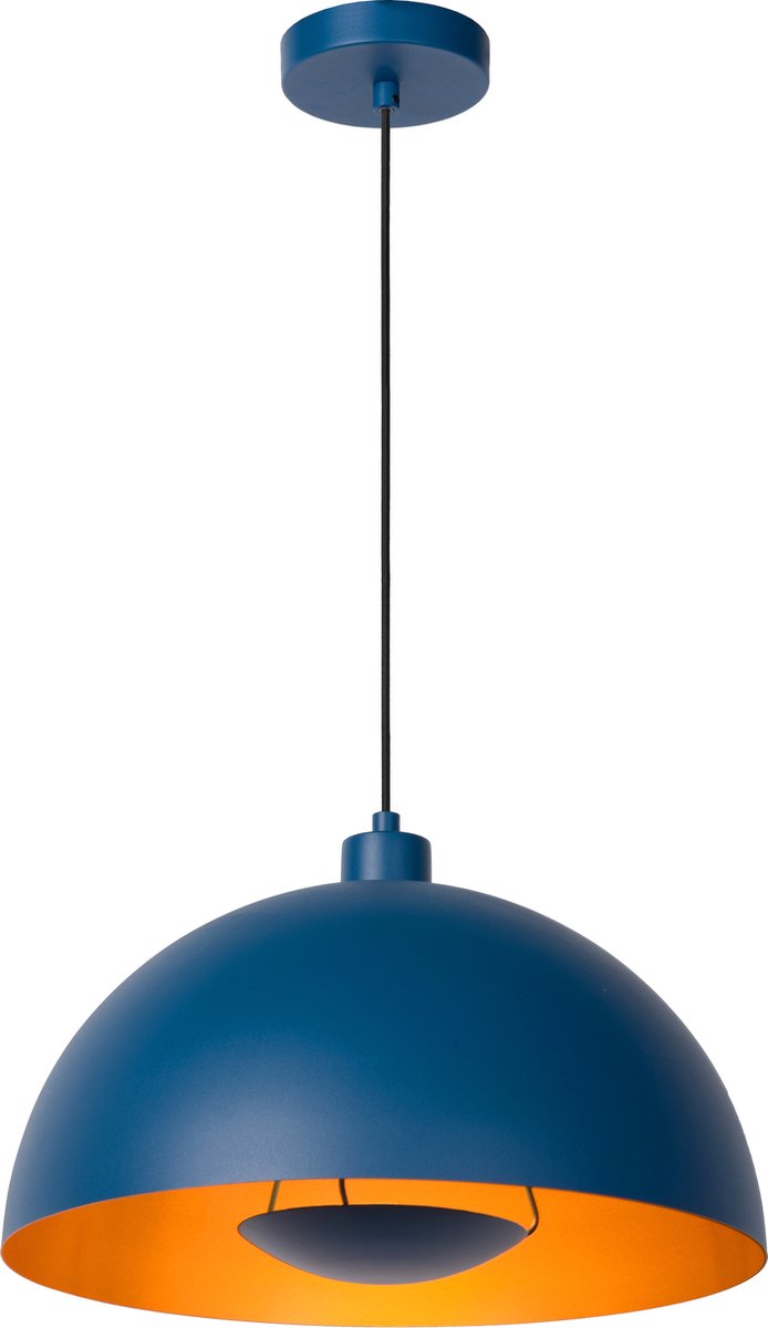 Lucide siemon - lampe suspendue - ø 40 cm - 1xe27 - bleu