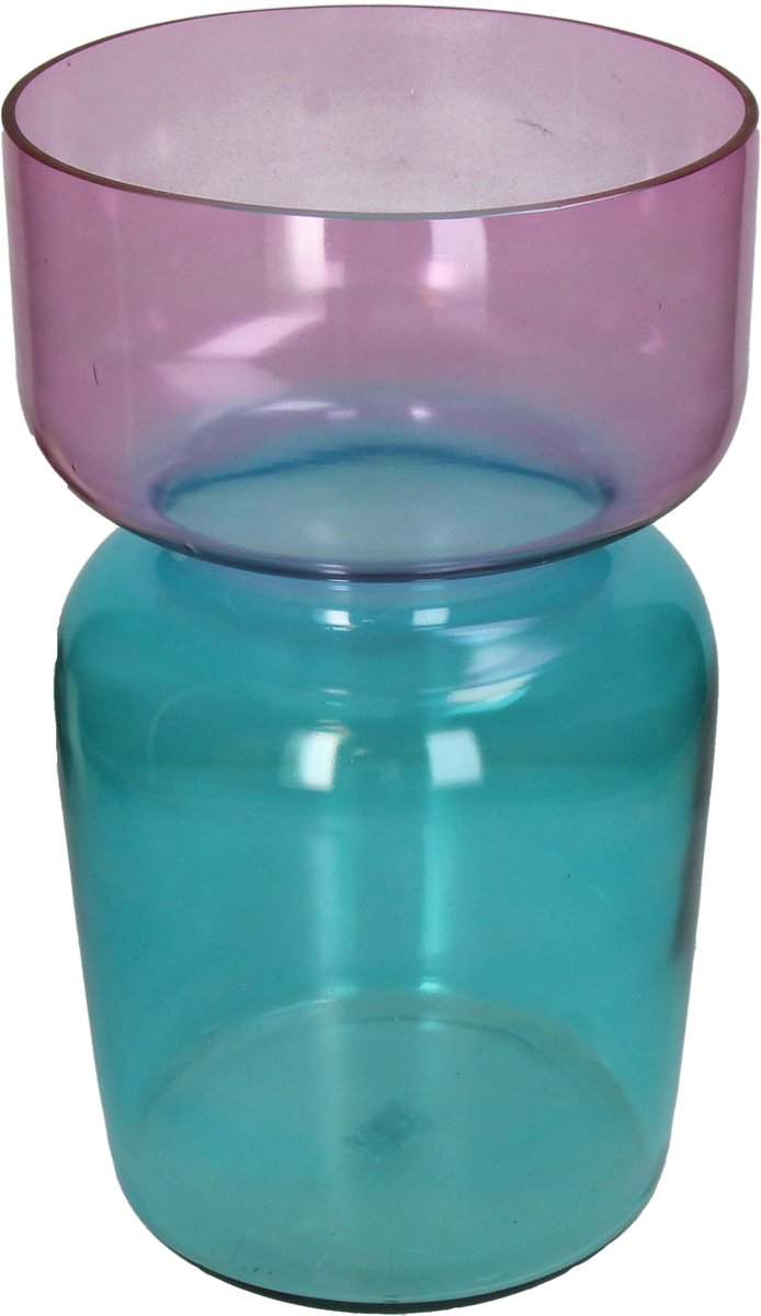 Vase collection Hd verre bicolore multi 21x21x35