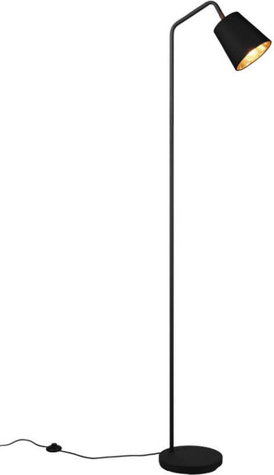 Rl live your light reality buddy - lampadaire - noir mat - excl. 1x e27 25w - interrupteur au pied - rotatif