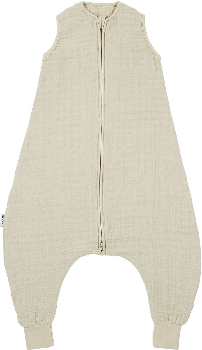 Meyco baby uni summer sleep salopette pull - 104 cm - hydrophile prélavé - sable doux
