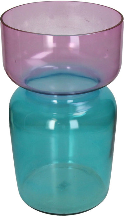 Vase collection Hd verre bicolore multi 21x21x35