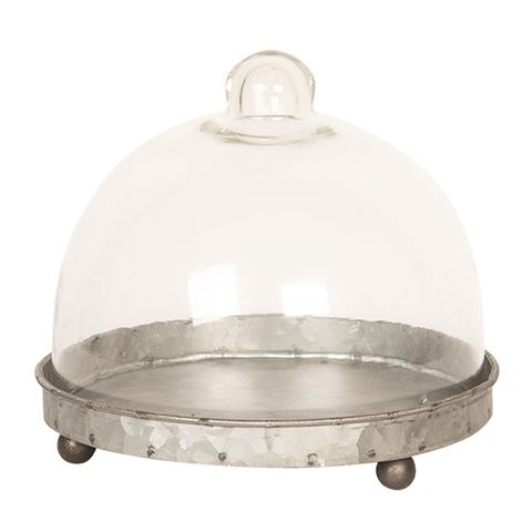 Clayre eef Clayre eef stolp 6gl2492 gris transparent 16x15 cm