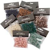 Perles en plastique Creativ Company, d 6 mm, diamètre du trou 1,5 mm, le contenu peut varier, env. 10x150 pièces, différentes couleurs, 8x40 g 1 boîte - afbeelding 1