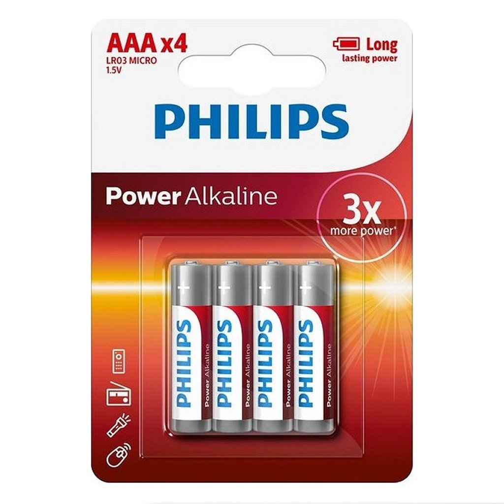 Philips Power Alcaline AAA LR03 Mini Penlite Blister 1010