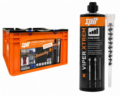 Mortier d'injection Spit Viper xtrem 410 ml, coffret d'action