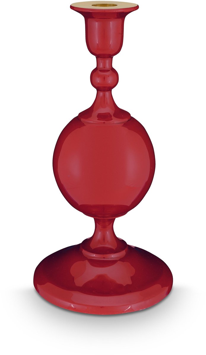 Pip studio chandelier sphère - bougeoir en métal - rouge foncé - 24cm