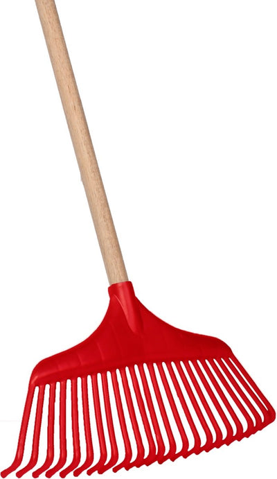 Outils Talen – râteau à feuilles – basique – plastique – manche en bois – 140 cm