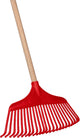 Outils Talen – râteau à feuilles – basique – plastique – manche en bois – 140 cm