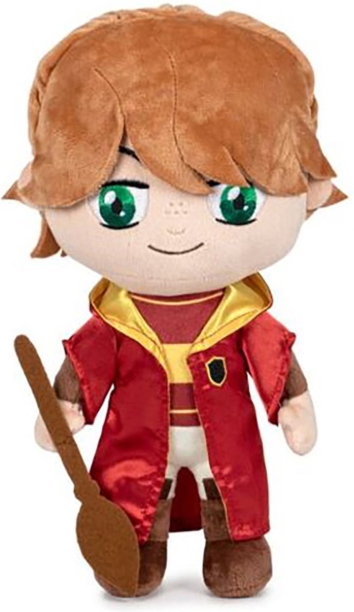Harry Potter Ron Weasley - Peluche Quidditch 30 cm - Peluches - Peluche pour enfants garçons filles - Ron, Hermione, Voldemort, Hagrid, Rogue, Dumbledore, Dobby